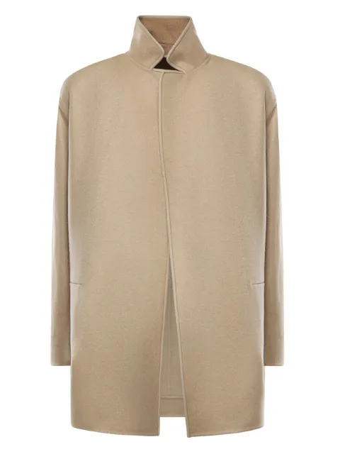 Loro Piana stand-collar reversible coat