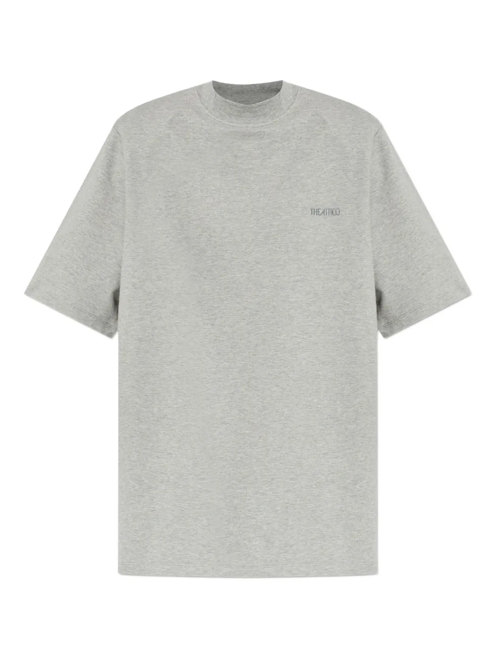 The Attico embroidered-logo short-sleeve T-shirt - グレー