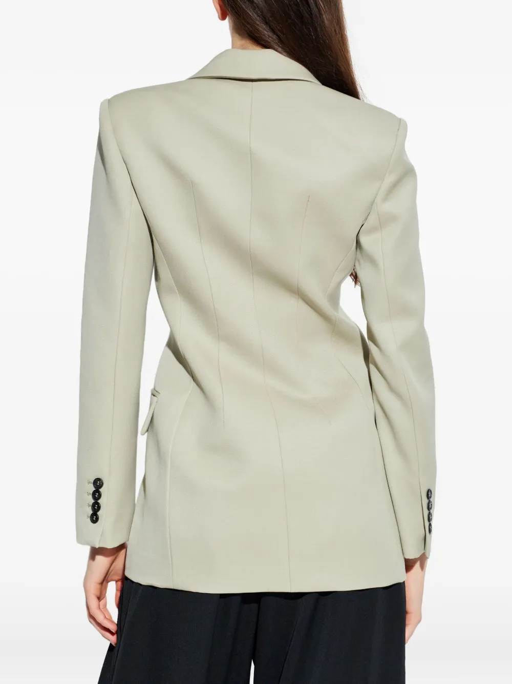 Attico Single-breasted Blazer In Neutral