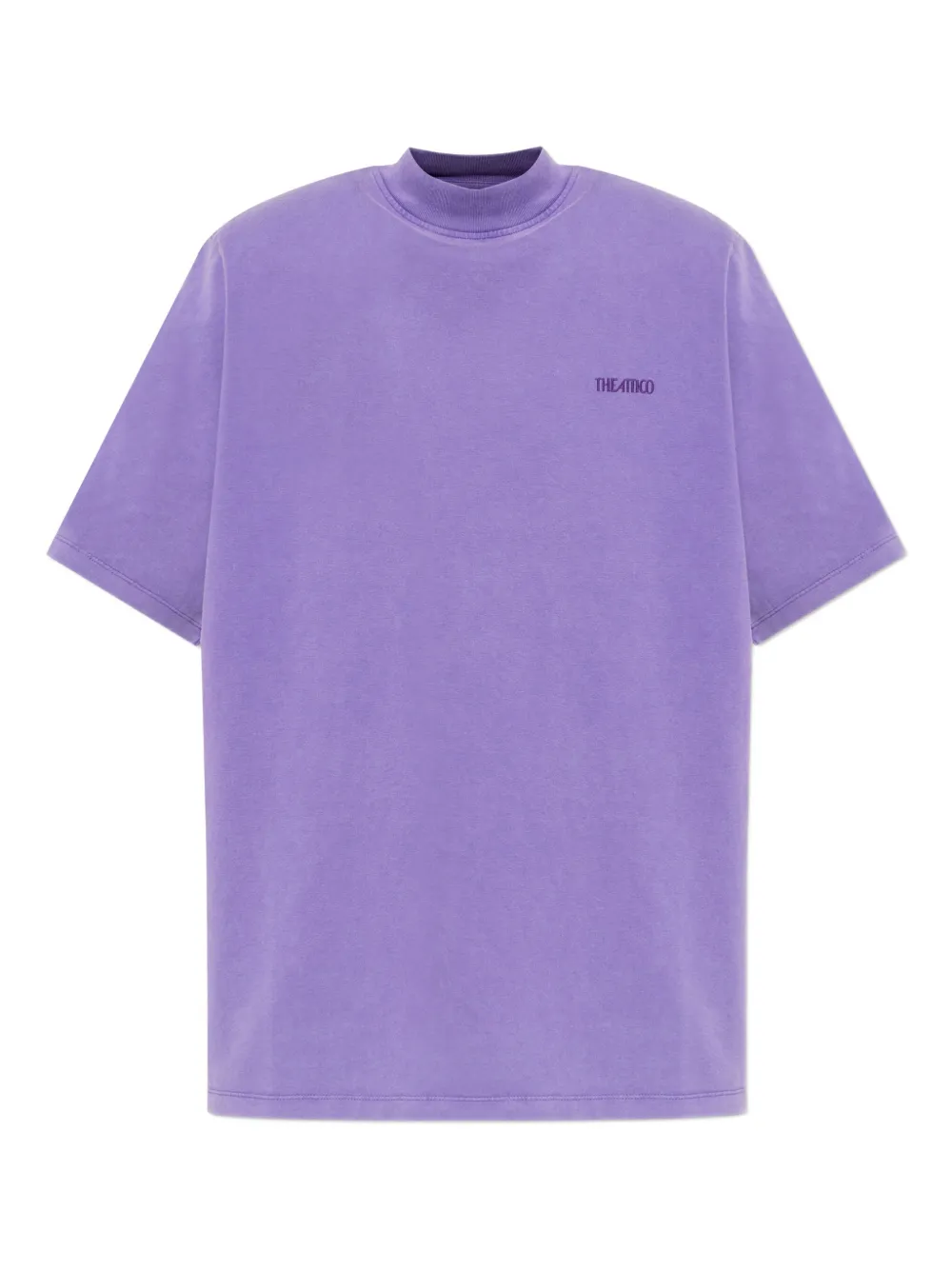 The Attico logo-embroidered top - パープル