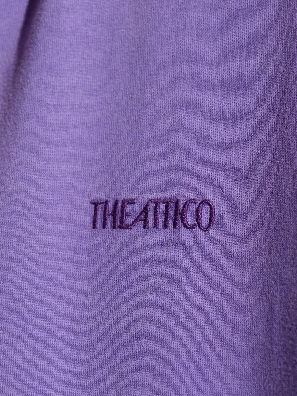 Attico Logo-embroidered Top In Purple