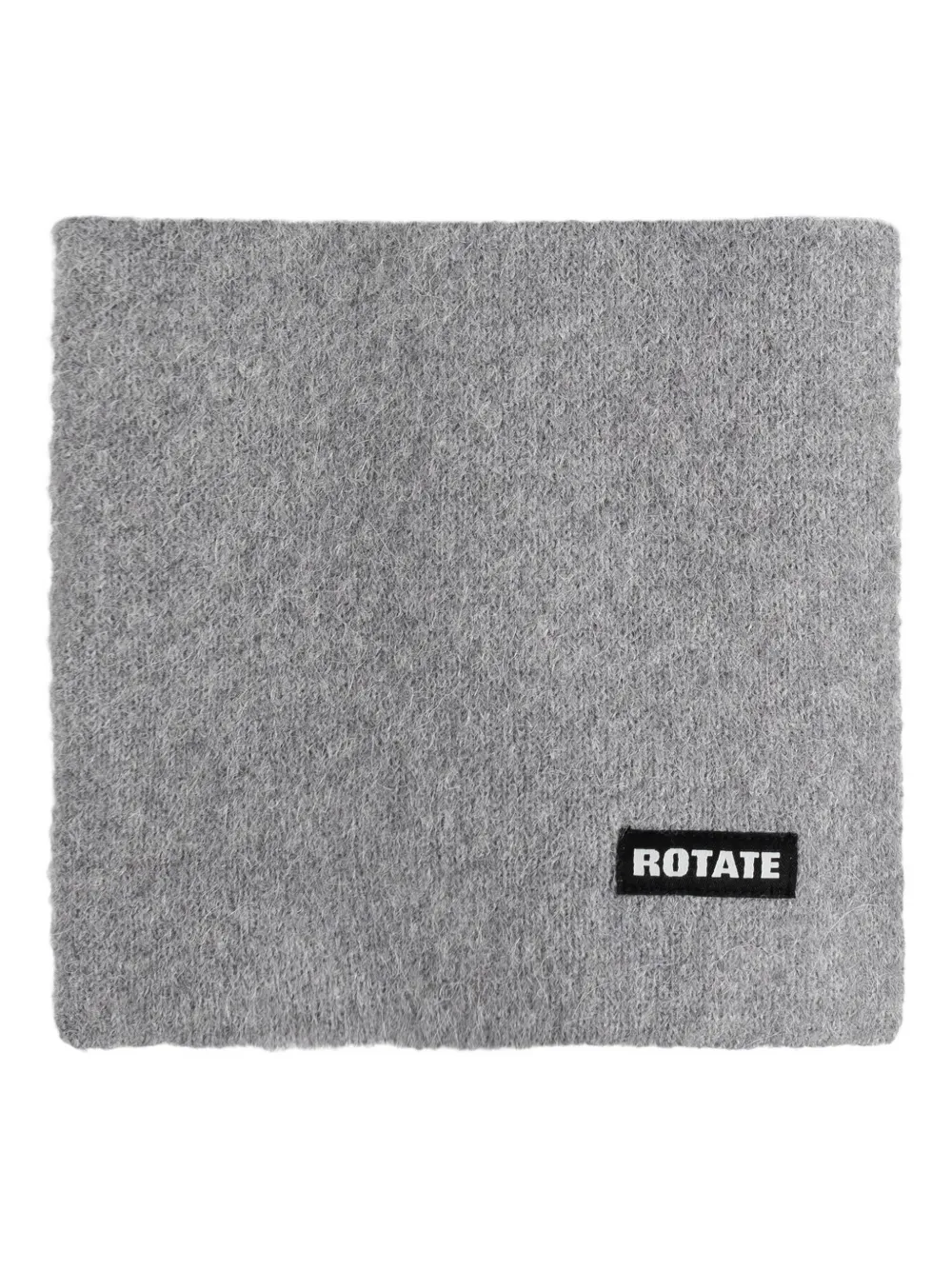 Rotate Birger Christensen Logo-patch Scarf In Gray