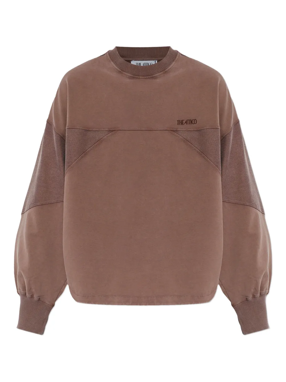 The Attico panelled sweatshirt - ブラウン