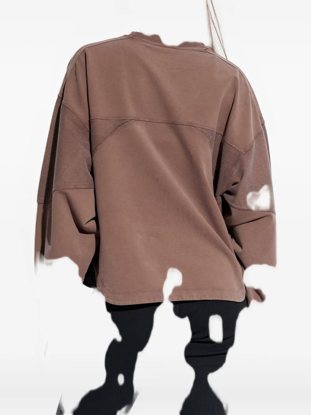 Attico Panelled Sweatshirt In Brown