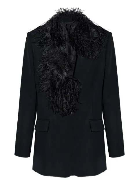 The Attico feather trim jacket