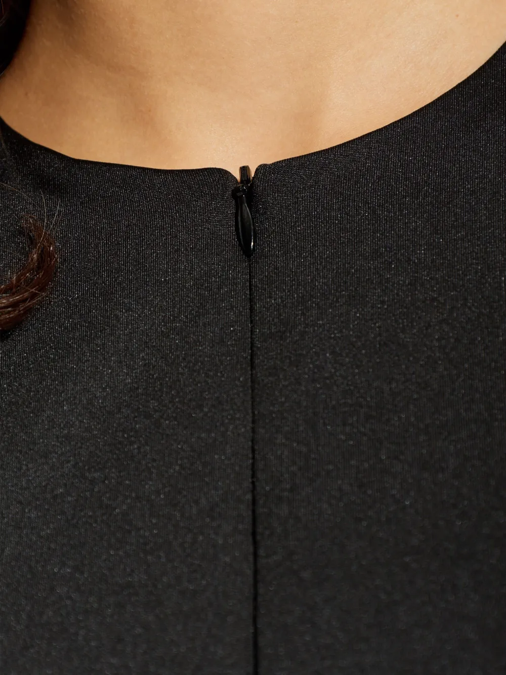 Victoria Beckham Asymmetric-hem Midi Dress In Black