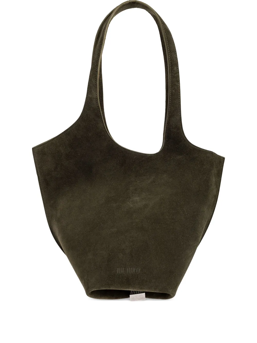 The Attico medium La Scoop suede top-handle tote bag - グリーン