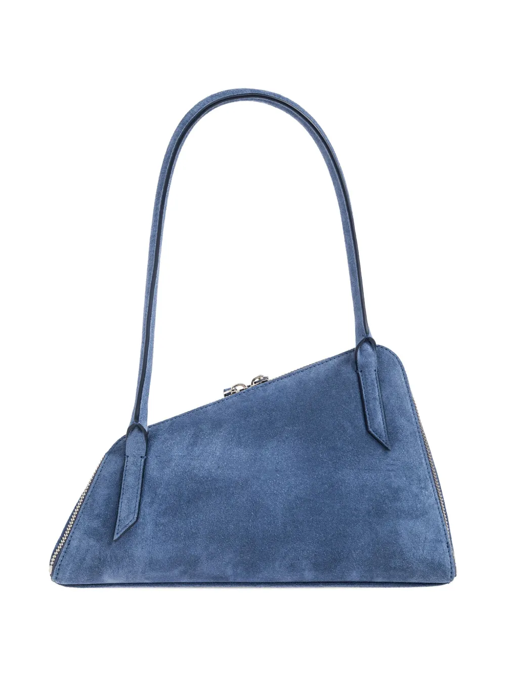 Attico Sunrise Zip Suede Tote Bag In Blue