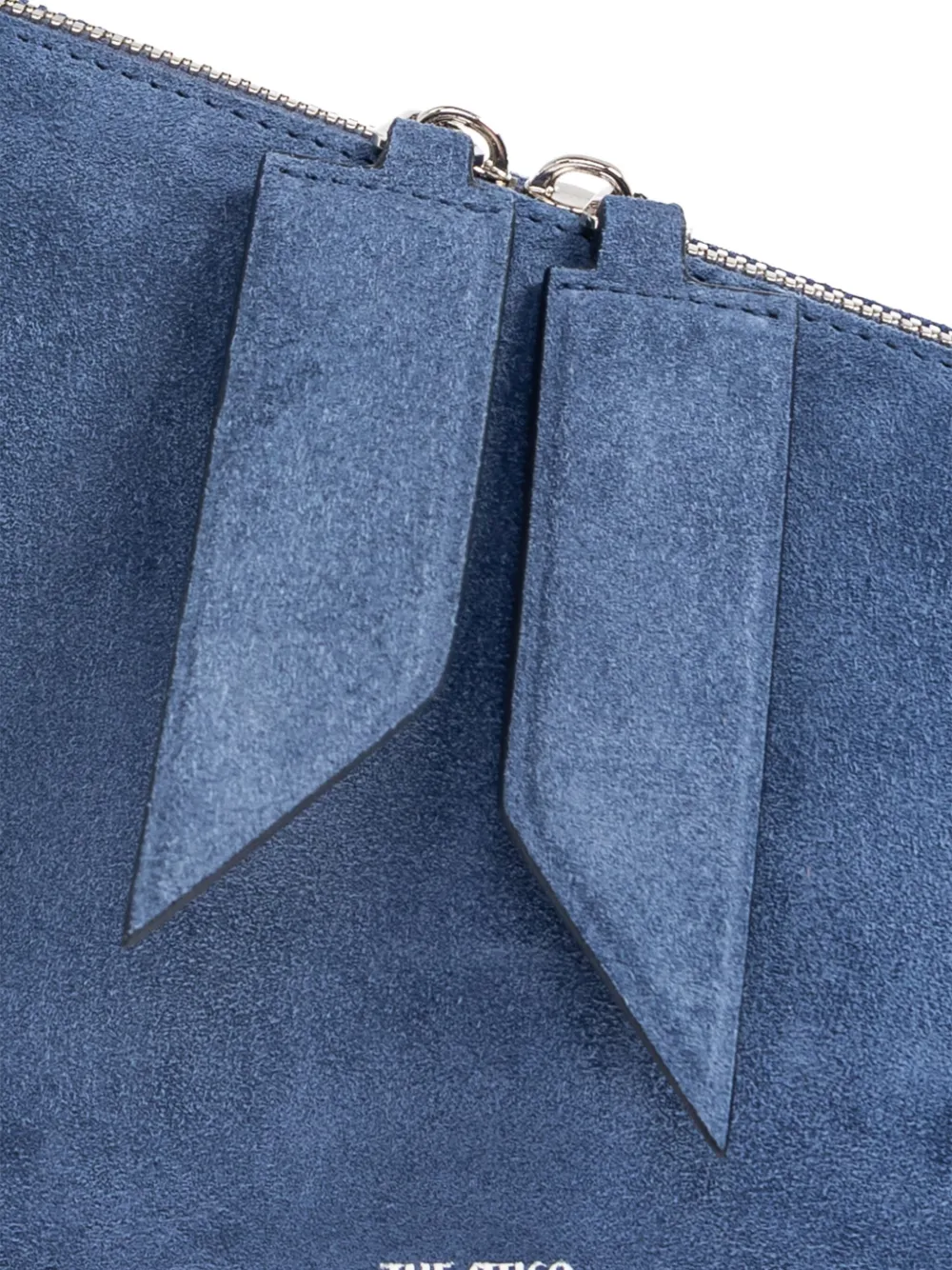 Attico Sunrise Zip Suede Tote Bag In Blue