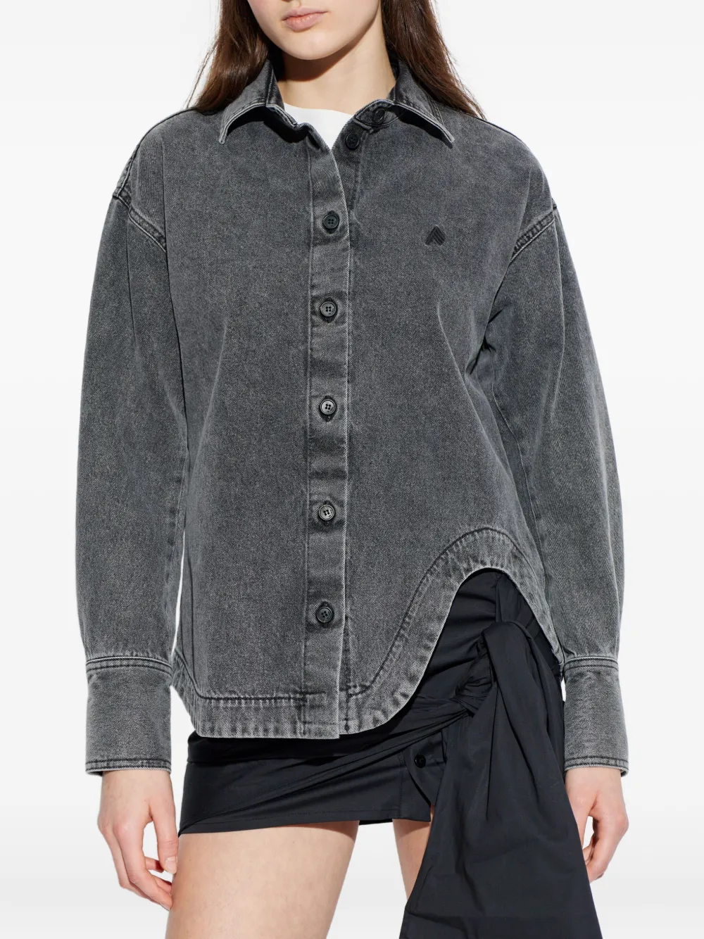 The Attico Eliza blouse Grijs