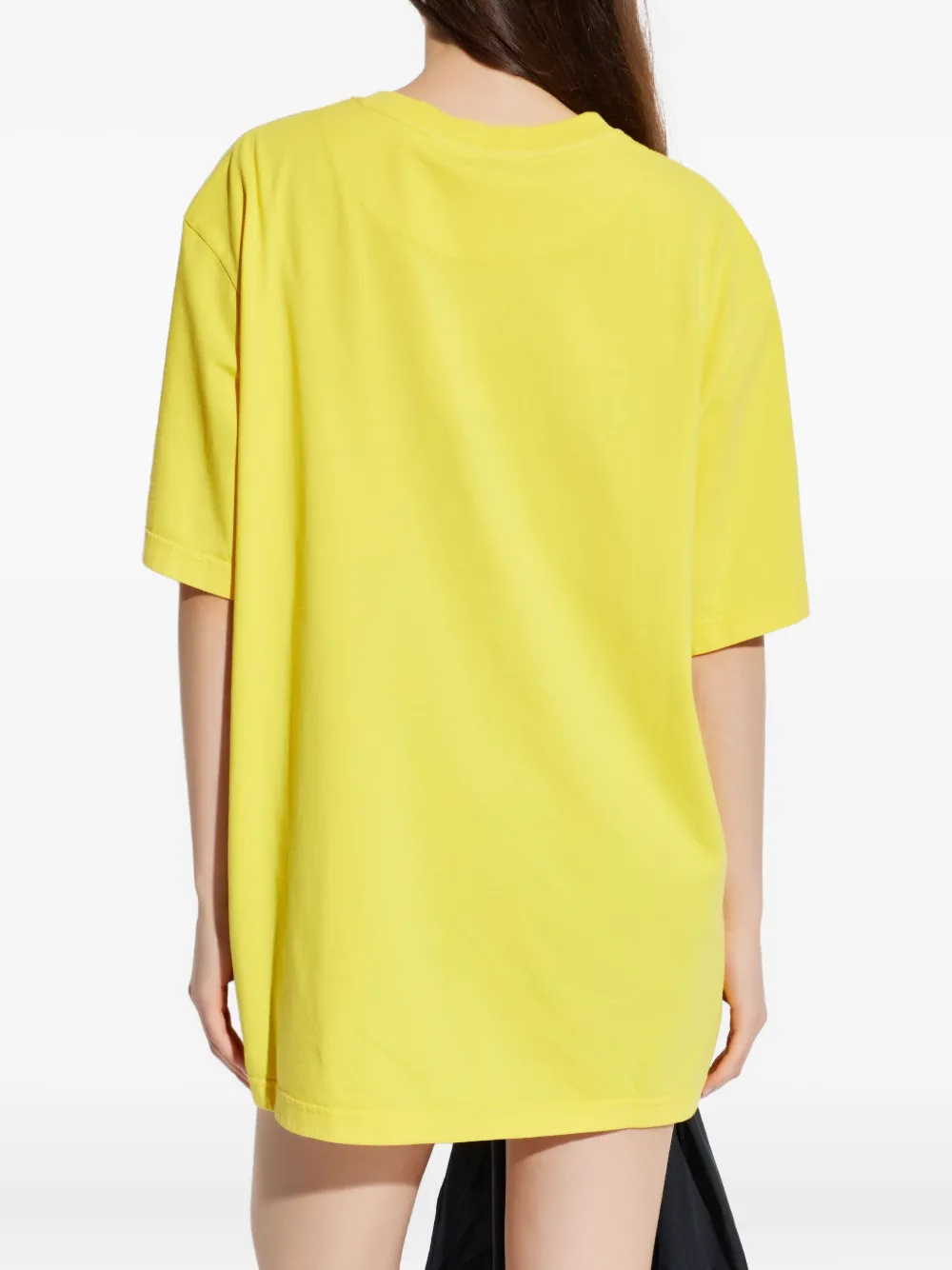 The Attico T-shirt met geborduurd logo Geel