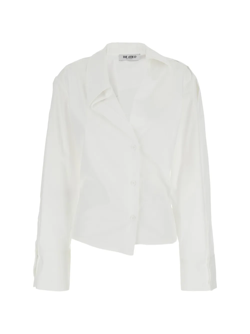 The Attico Top met knopen en lange mouwen Wit