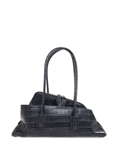 The Attico small La Passeggiata croc-embossed zip tote bag