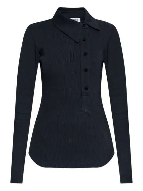 The Attico buttoned collared polo top