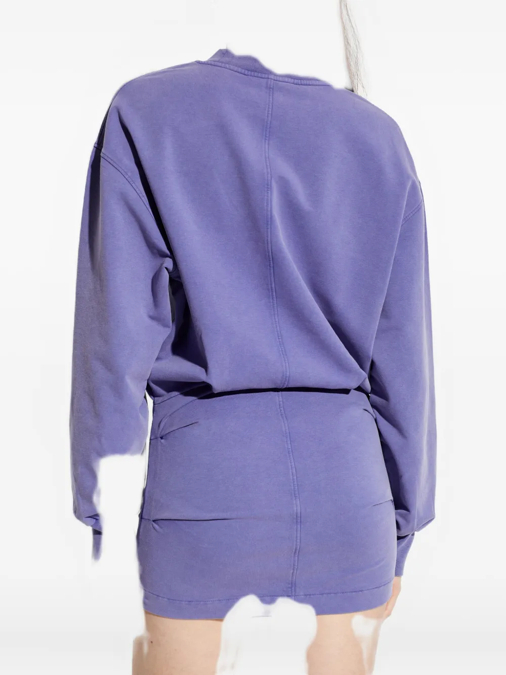 Attico Long-sleeve Mini Dress In Purple