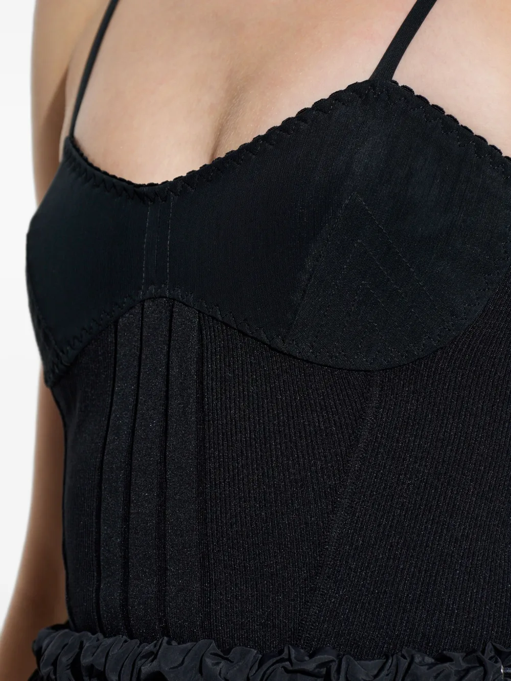 Attico Balloon-hem Mini Dress In Blue