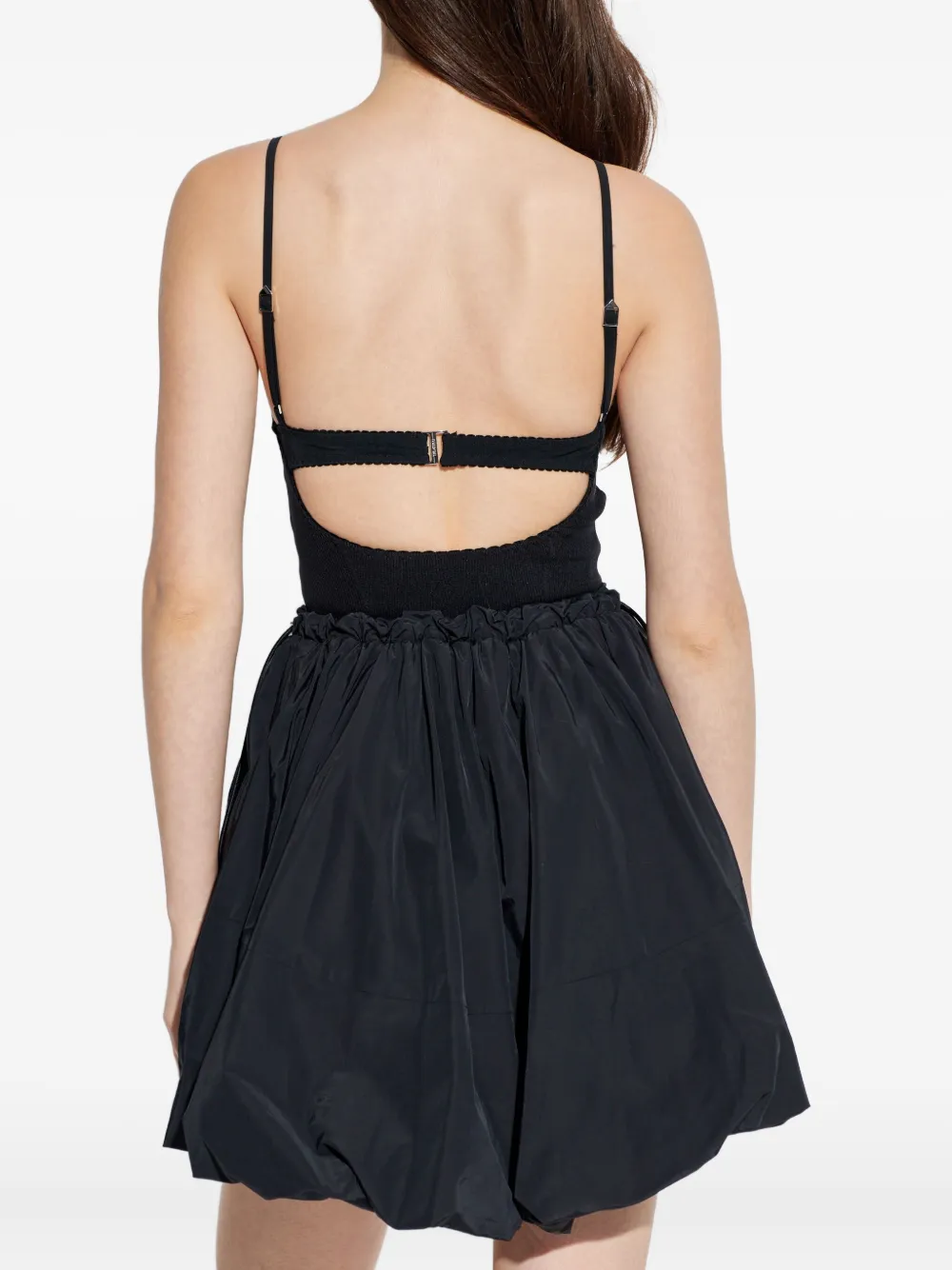 Attico Balloon-hem Mini Dress In Blue