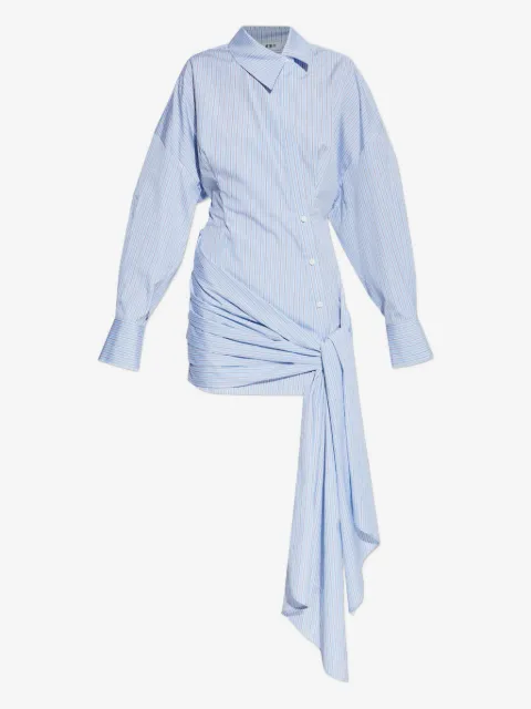 The Attico asymmetric knot mini dress