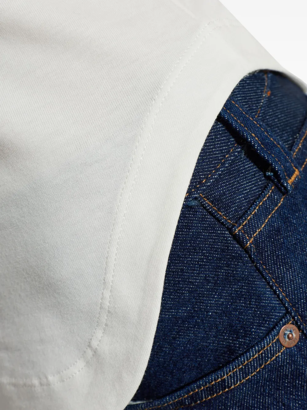 The Attico Reese mouwloze top met logo Wit