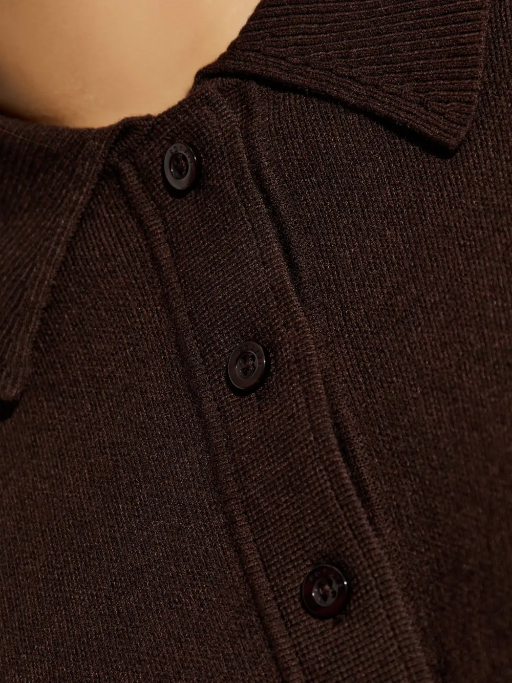 Rotate Birger Christensen Logo-patch Polo Top In Brown