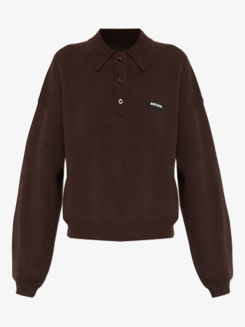 ROTATE BIRGER CHRISTENSEN logo-patch polo top