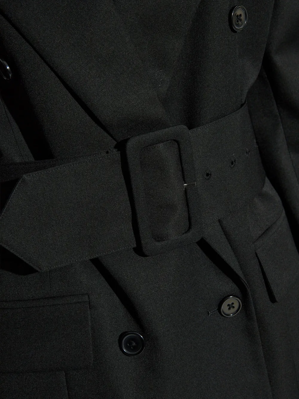 Rotate Birger Christensen Belted Double-breasted Blazer In Black