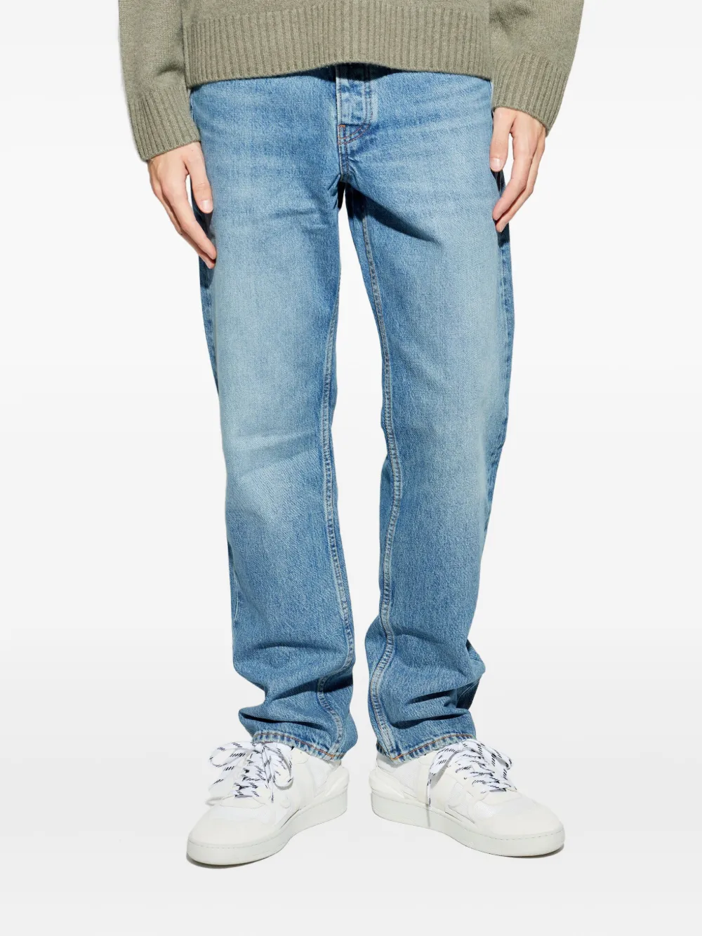 FRAME Jeans met knoopsluiting Blauw