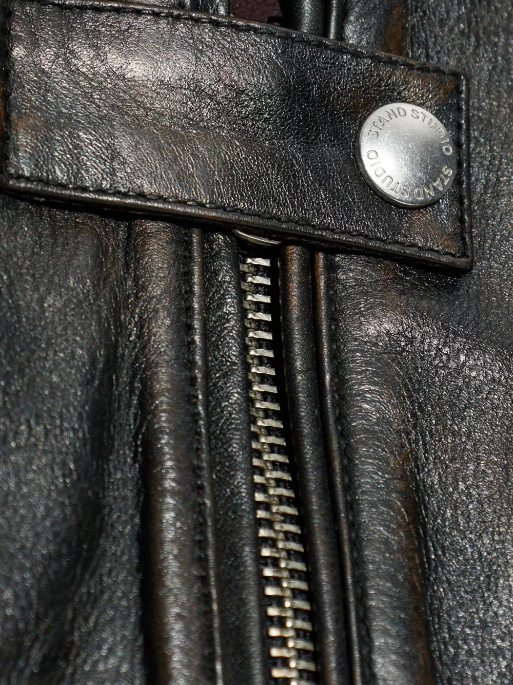 Stand Studio Alita Zip-fastening Leather Jacket In Black