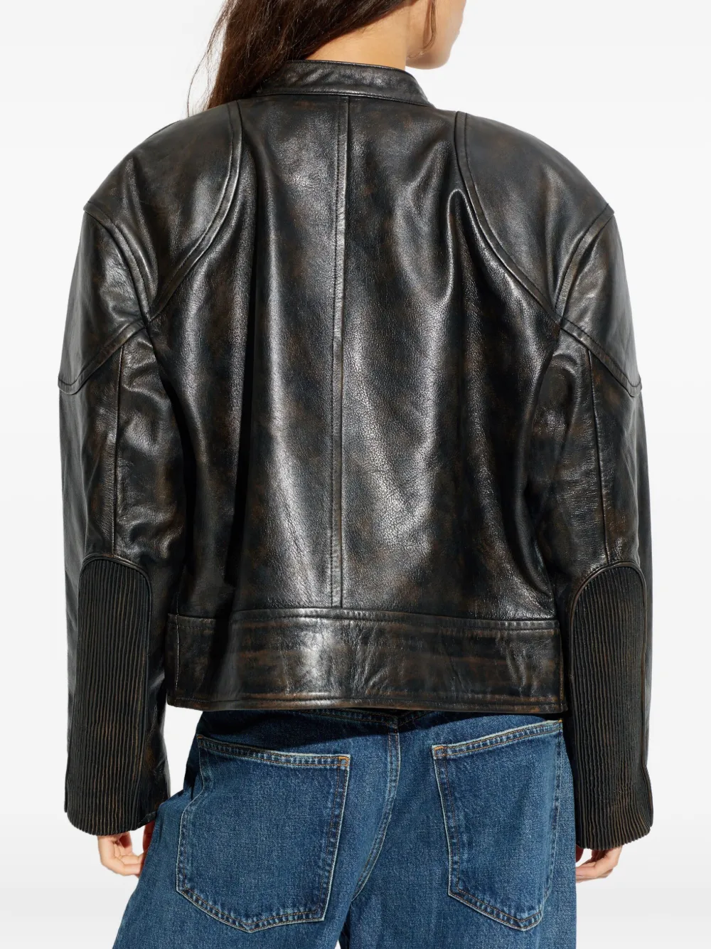 Stand Studio Alita Zip-fastening Leather Jacket In Black