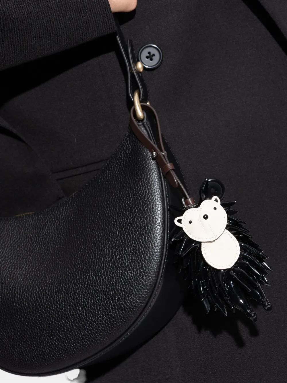 Kate Spade Critters Stevie Hedgehog Bag Charm In Black