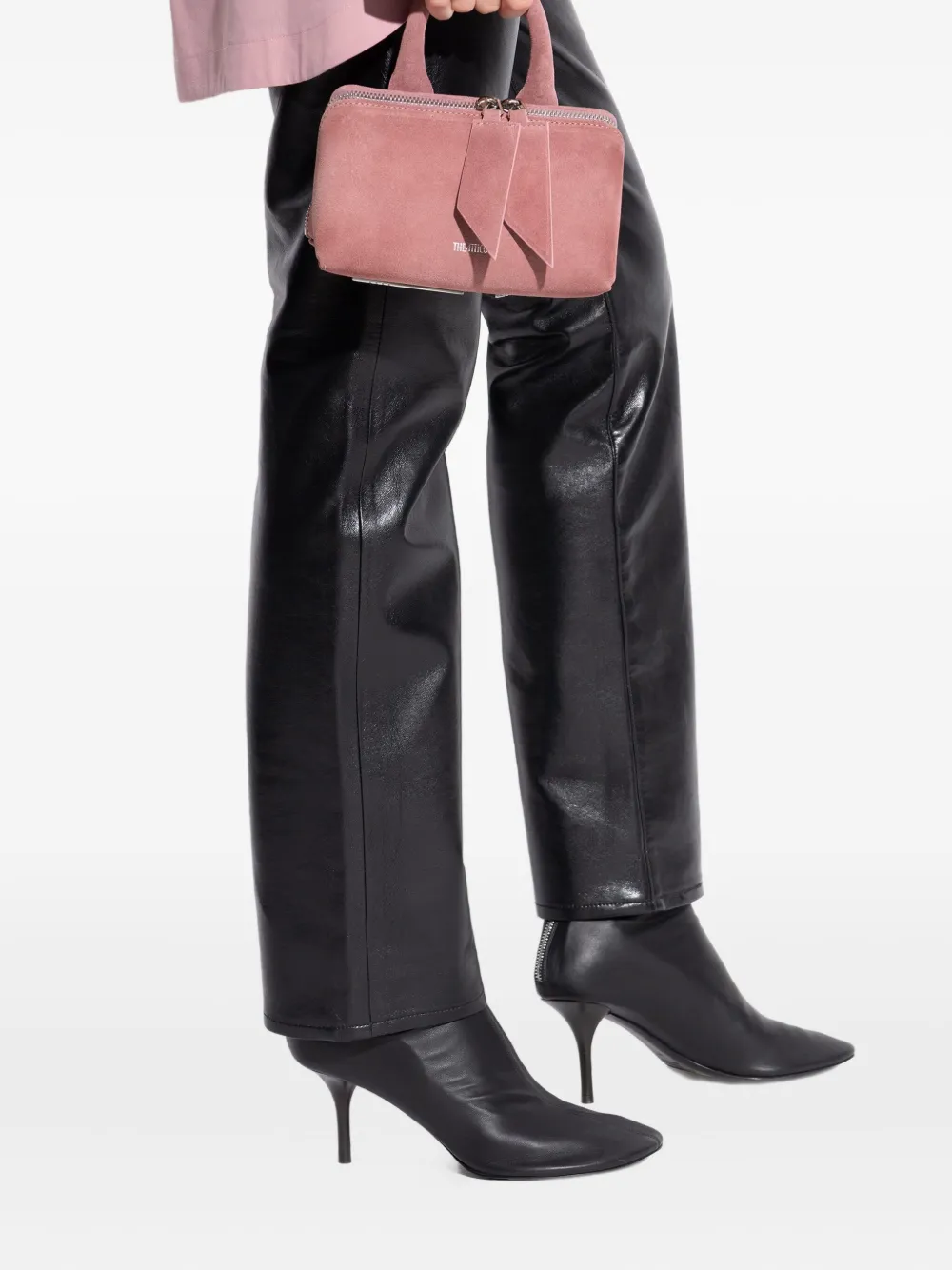 The Attico mini Friday top-handle zip tote bag - Roze