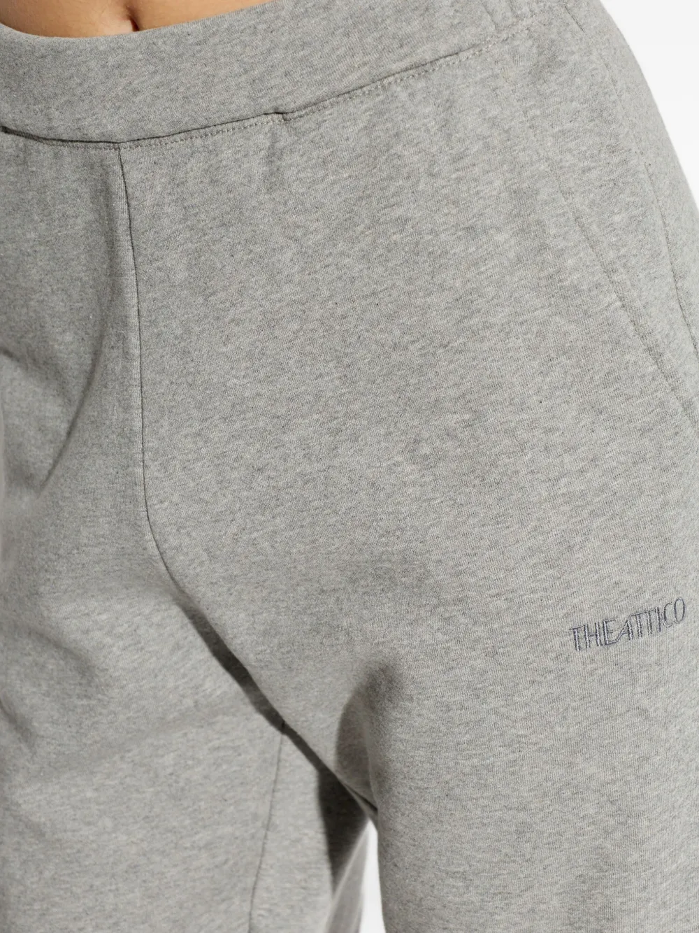 Attico Logo-embroidery Track Pants In Gray