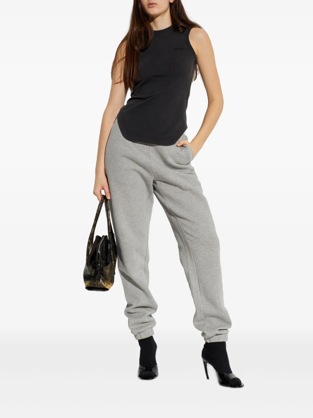 The Attico Trainingsbroek met geborduurd logo Grijs