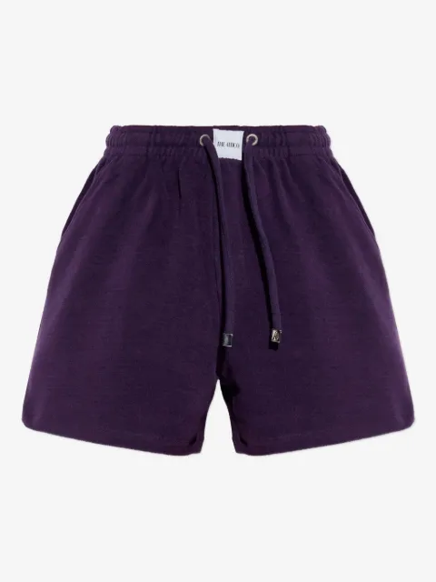 The Attico drawstring logo-patch shorts