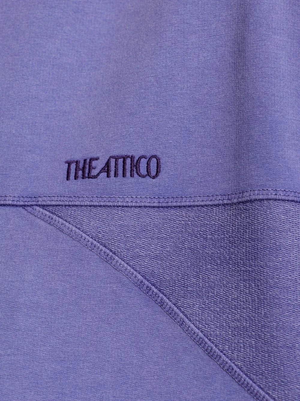 Attico Logo-embroidered Sweatshirt In Purple