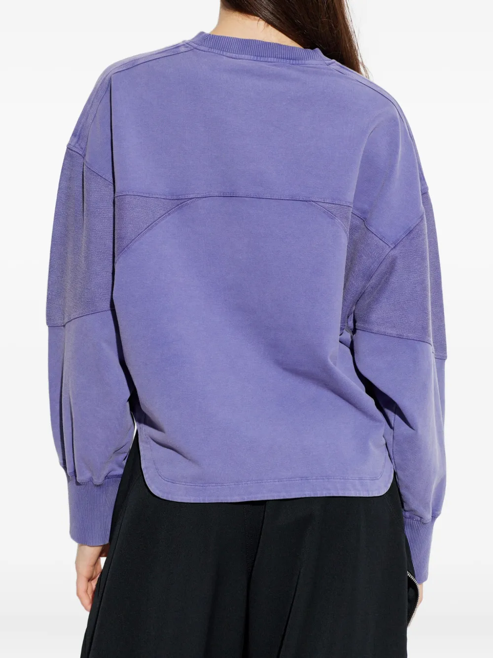 Attico Logo-embroidered Sweatshirt In Purple