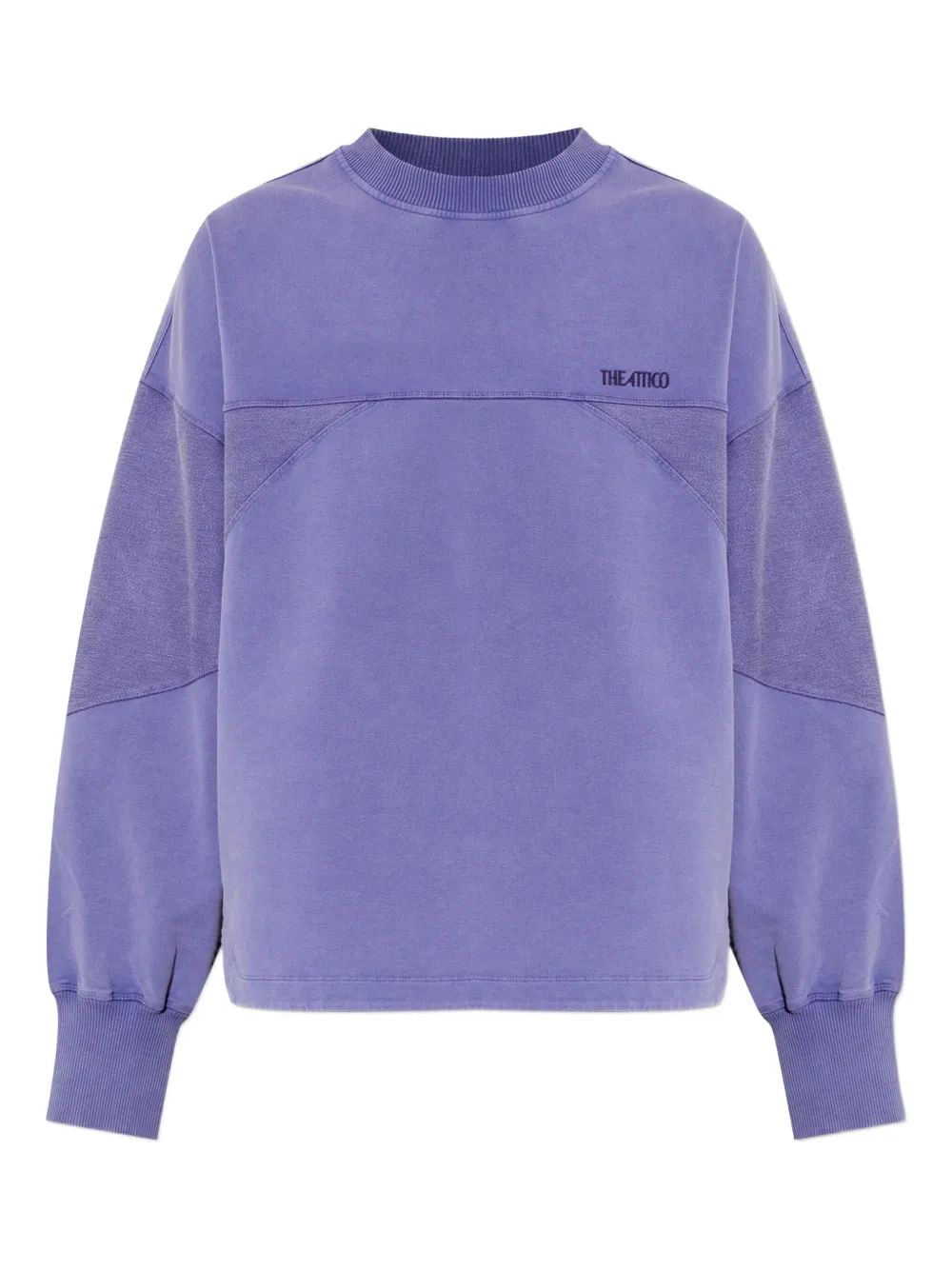 The Attico logo-embroidered sweatshirt - パープル