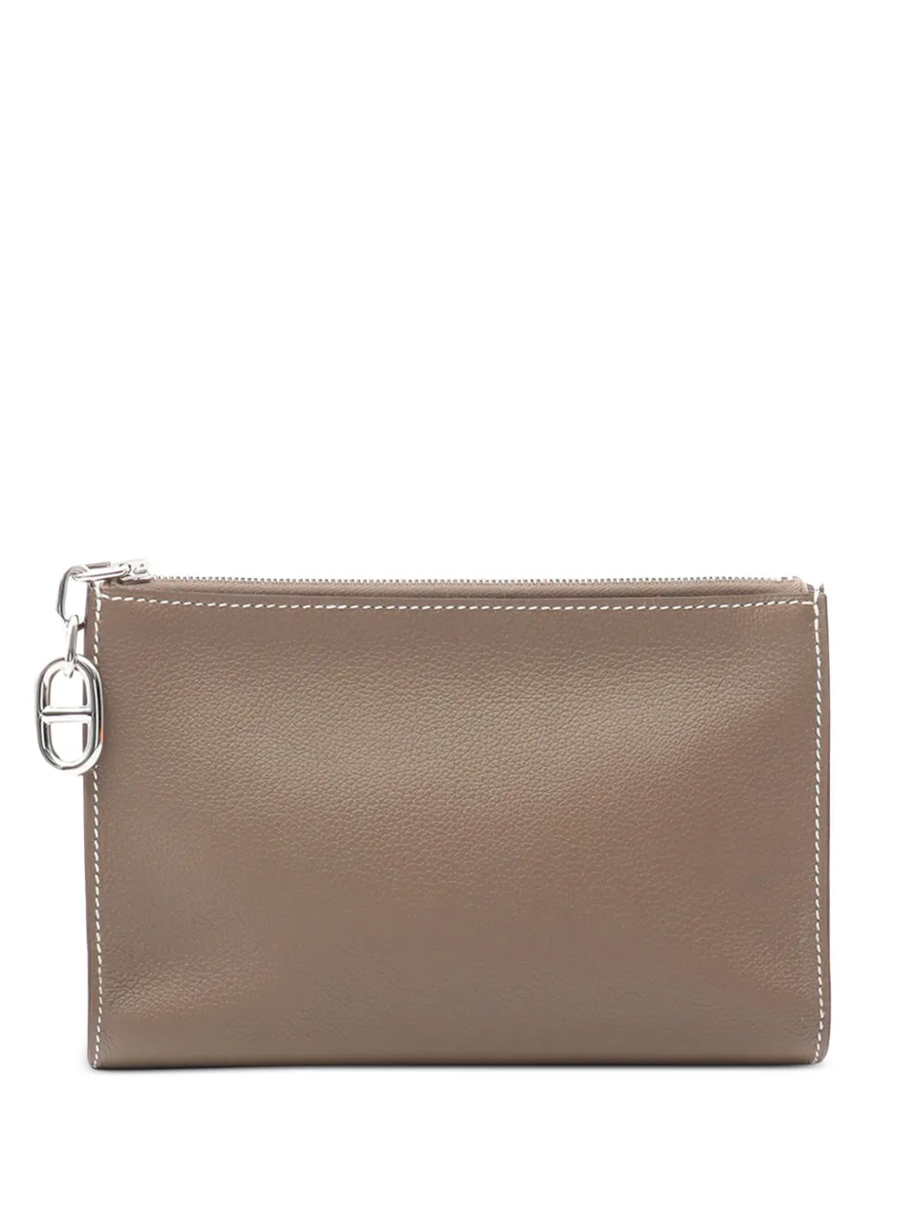 Hermès Pre-Owned 2025 レザー ジップアンゴー PM シェーヌダンクル ポーチ - ブラウン