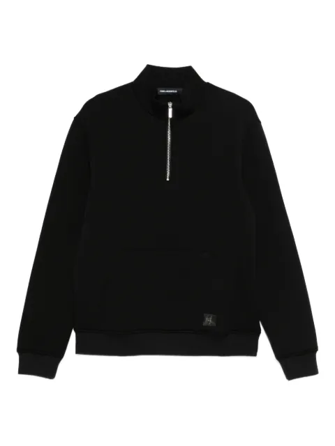Karl Lagerfeld zip-up pouch-pocket sweatshirt