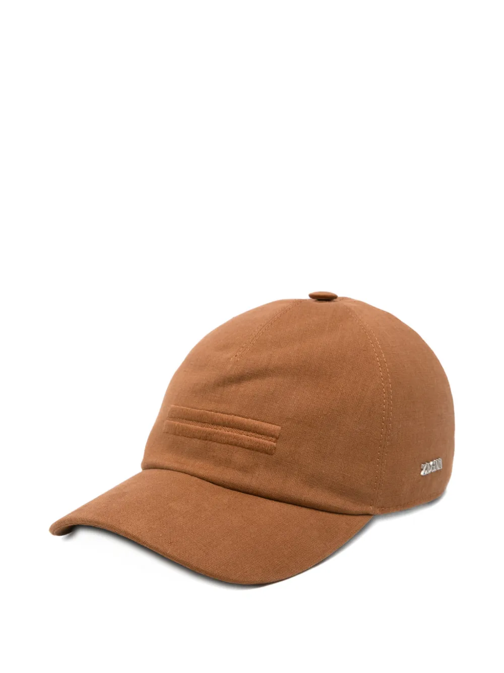 Zegna Oasi logo-plaque baseball cap - Marrone