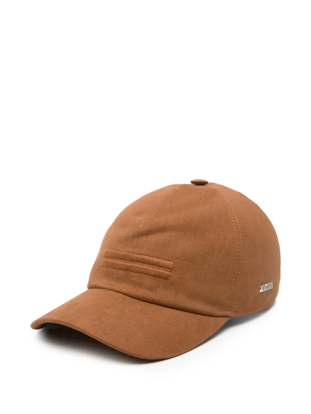 Zegna Oasi logo-plaque baseball cap - Marrone