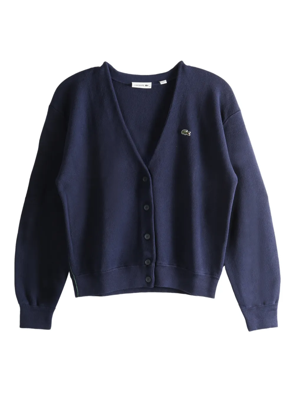 Lacoste buttoned V-neck cardigan - Blue