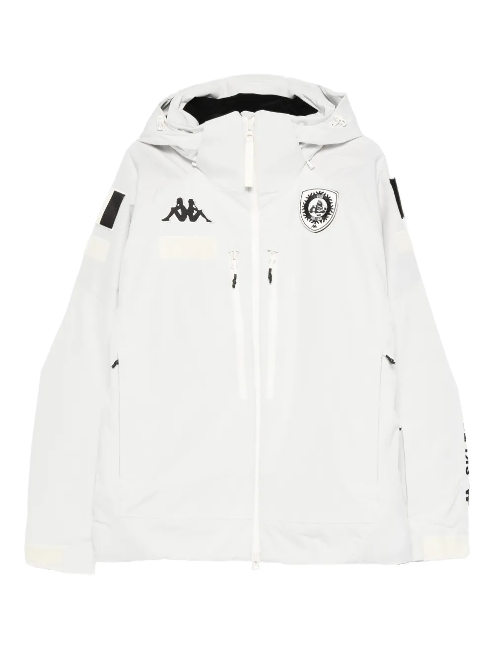 Kappa Logo-hooded Ski Jacket In White