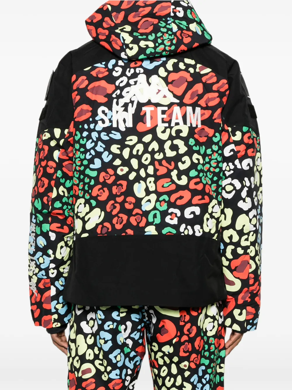 Kappa 602cg Premium Leopard-print Hooded Ski Jacket In Multi