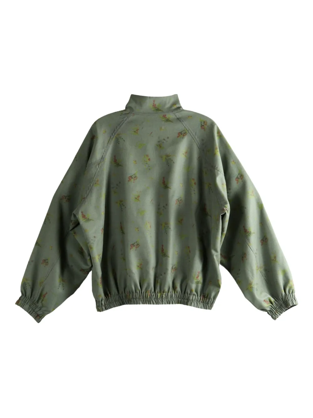 Undercover Floral Print Pocket Coat In Green