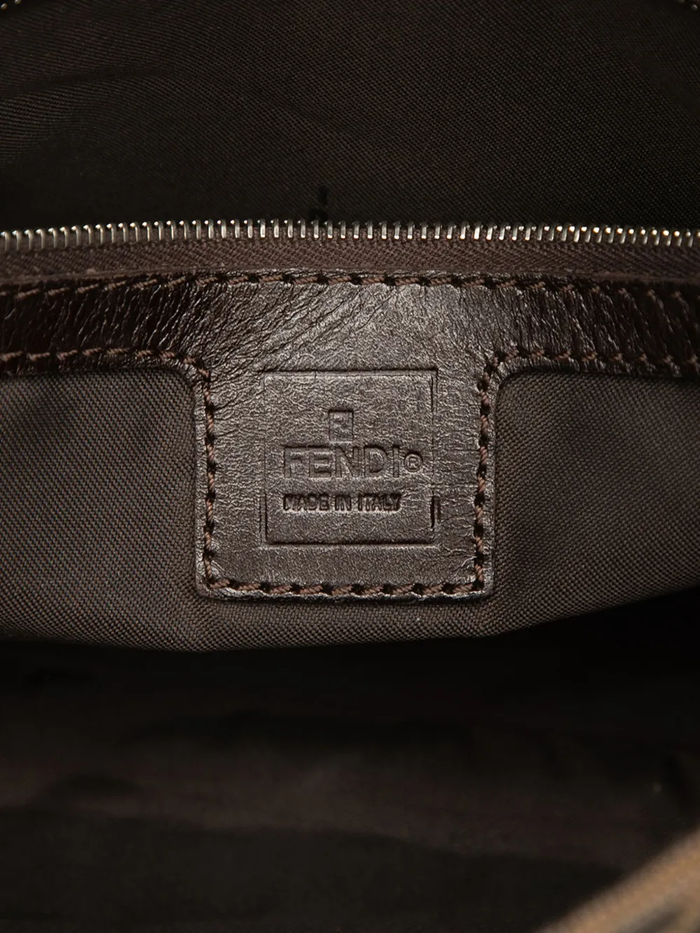 Pre-owned Fendi 20th Century Zucca Canvas Mamma Forever Shoulder Bag In Brown