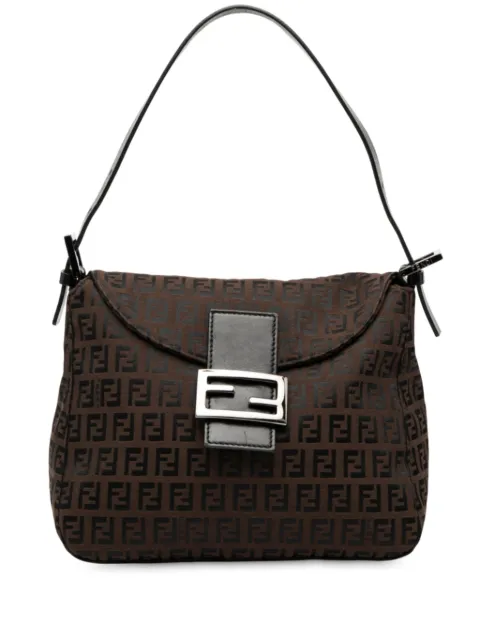 Fendi Pre-Owned 2000-2010 Zucchino Canvas Double Flap Mamma shoulder bag