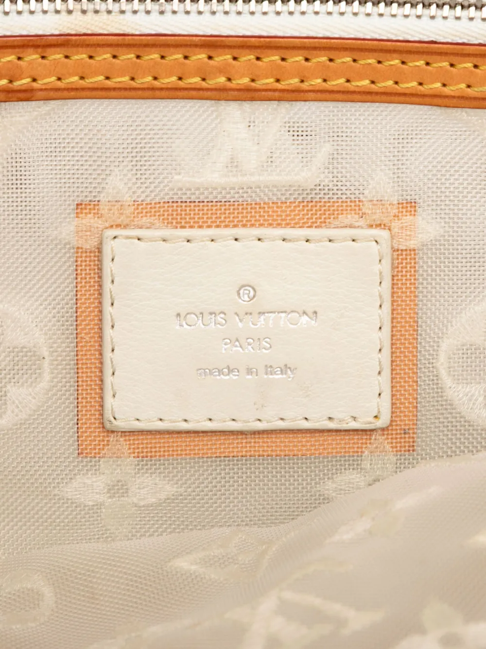 Pre-owned Louis Vuitton 2012 Monogram Transparence Lockit East West Handbag In White