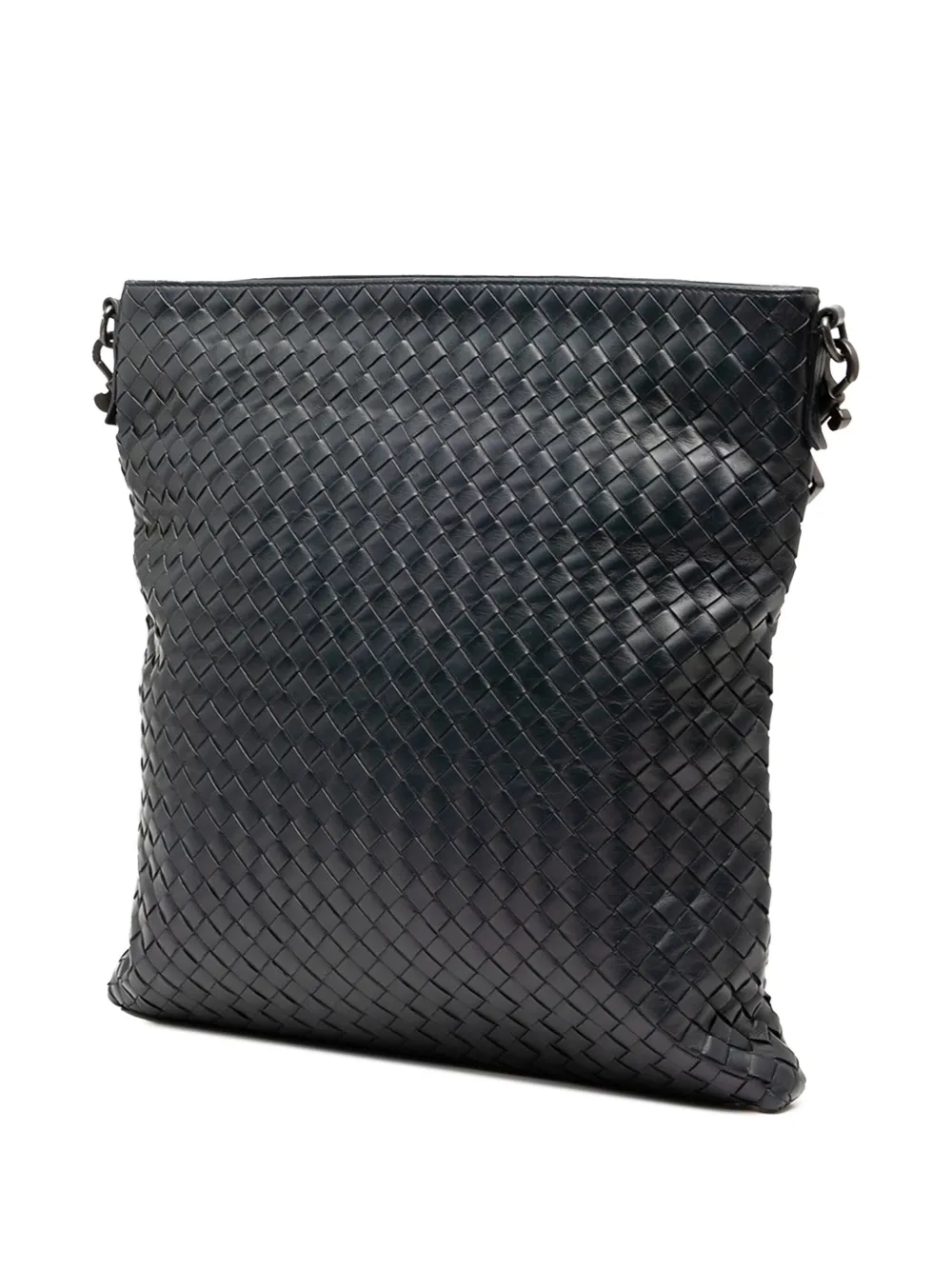 BOTTEGA VENETA Pre-owned 2012-2025 Leather Intrecciato Crossbody Bag In Blue