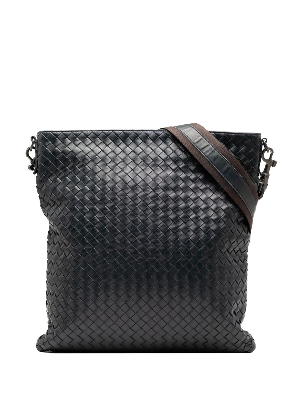 Bottega Veneta Pre-Owned 2012-2025 レザー イントレチャート ショルダーバッグ - ブルー